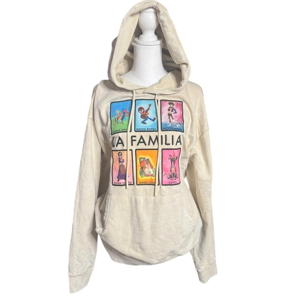 Disney Parks Pixar Coco La Familia Pullover Hoodie - Size M - Dia De Los Muertos